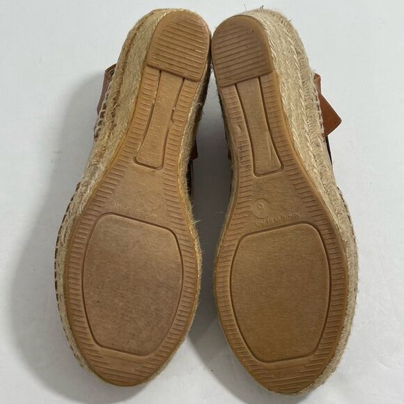 Andre Assous Dainty Womens Leather‎ Slingback Espadrille Wedge Sandal Sz 6 Shoes - Picture 6 of 10